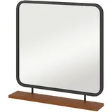 Homcom Wandspiegel Schwarz Glas, 55x55.5x10 cm Spiegel, Wandspiegel