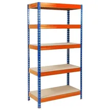 karatcommercial Schwerlastregal Stahl 120 cm x 220 cm blau/orange