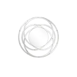 Spiegel Ø 110 cm Tanja , transparent/klar , Glas,Aluminium , Maße (cm): T: 2.2  Ø: 110