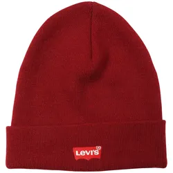 Beanie LEVI'S "Beanie Red Betwing", Damen, rot (schwarz bordeau), Kunstfaser, bestickt, klassisch, Mützen