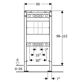 Geberit Duofix Vorwandelement für Dusche und Badewanne H: 98-112 cm