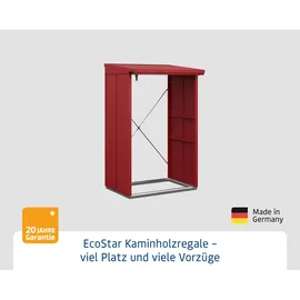 Hörmann Kaminholzregal Elegant-V Typ 1 Metall 123 x 103 x 198 cm Purpurrot