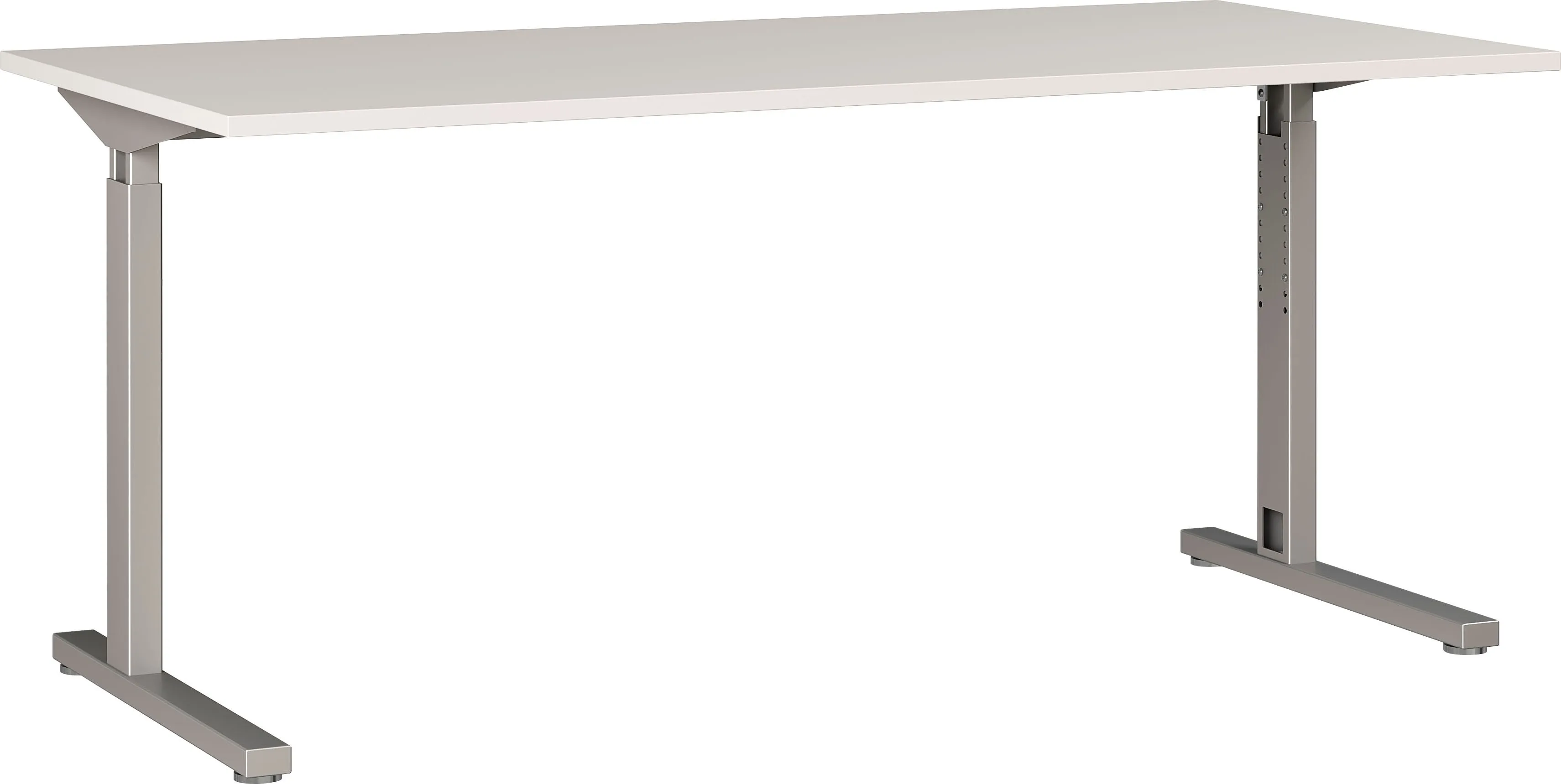 Schreibtisch GERMANIA "Prescott" Tische silberfarben (lichtgrau, silber, lichtgrau) Schreibtische Breite 160 cm