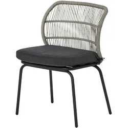 Tchibo - Stuhl mit Textilgeflecht - 55,5x57x83,5cm - anthrazit - Stahl / Polyester / Polyurethan