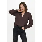 Only ONLMETTE V-Neck LS Smock Top Noos WVN Braun XS