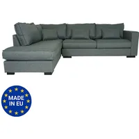 MCW Ecksofa MCW-J58, Couch Sofa mit Ottomane links, Made in EU, wasserabweisend 295cm ~ Stoff/Textil grau