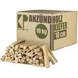 Anmachholz 5-100 kg Kiefer Anzündholz Anfeuerholz Brennholz Holz für Kamin Grill Ofen Trocken BBQ Smoker Kaminholz Anzünder 18 cm Ofenholz Ofenfertig Kingpower, Menge:10 kg