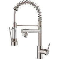 FORIOUS Küchenarmatur Schwarz Edelstahl