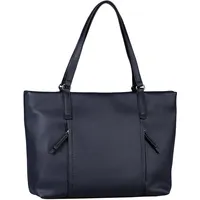 Tom Tailor Beca Damen Shopper Umhängetasche Reißverschluss Groß Blau