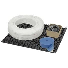 thermova Fußbodenheizung 20 m2 Noppensystem 11 mm Set PE-RT Rohr Verlegeabstand 10 cm