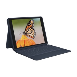 Logitech Rugged Combo 3 for Education, KeyboardDock für Apple iPad 10.2", blau, DE (920-009656)
