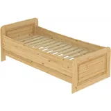 Erst-Holz, Bett, Seniorenbett extra hoch 90x220 Einzelbett Rollrost Holzbett Massivholz Kiefer Bett 60.42-09-220 (90 x 220 cm)