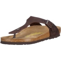 Birkenstock Gizeh 743833, Unisex - Erwachsene Sandalen/Zehentrenner aus Nubukleder, Braun (Habana), EU 43 (schmal) - 43 EU Schmal