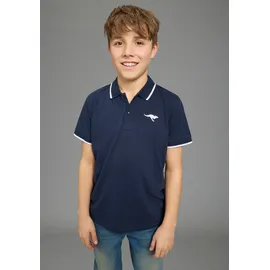 KangaROOS Poloshirt KANGAROOS "Kangaroos 2er Pack Poloshirts", Jungen, Gr. 140/146, grün (marine, grün), Piqué, Obermaterial: 95% Baumwolle, 5% Elasthan, bestickt, Basic, Rippbündchen, Shirts, Kurzarm, Basic Passform, mit Logostickerei, mit Seitenschlitzen