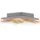 vidaXL Garten-Lounge-Set 8-tlg. Kiefer Massivholz beige/grau