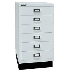 BISLEY MultiDrawerTM L29A36S Schubladenschrank lichtgrau 6 Schubladen 34,9 x 43,2 x 67,0 cm