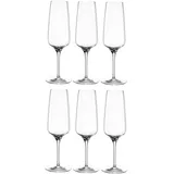 LEONARDO Sektglas Cesti 240 ml, 6 Stück, Grau/Transparent, Weingläser, Grau, Transparent