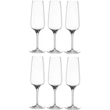 LEONARDO Sektglas Cesti 240 ml, 6 Stück, Grau/Transparent, Weingläser, Grau, Transparent