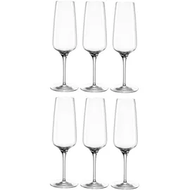 LEONARDO Sektglas Cesti 240 ml, 6 Stück, Grau/Transparent, Weingläser, Grau, Transparent