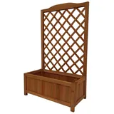 Hti-Living Pflanzkübel mit Rankgitter Heidi XL Braun Blumenkasten mit Spalier Holz HTI-Livi