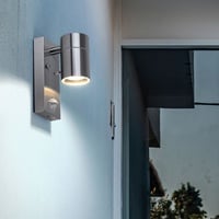 Außenleuchte Fassadenleuchte Wandlampe LED Bewegungsmelder Glas Edelstahl GU10