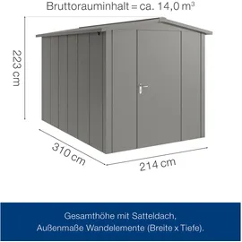hörmann stauraumsysteme Juno 2,14 x 3,10 m Grau