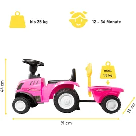 Lemodo Rutschauto Traktor New Holland pink (keine MPNR)
