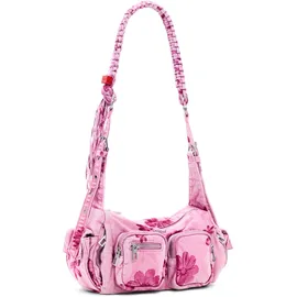 DESIGUAL Margaritas Haban Schultertasche Baumwolle Candy Pink
