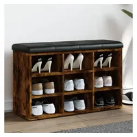 VidaXL Schuhbank Räuchereiche 82x32x50 cm Holzwerkstoff