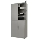Juskys Aktenschrank 180x80x40 cm grau