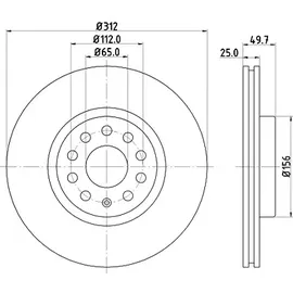 Hella 8DD 355 109-521 Bremsscheibe