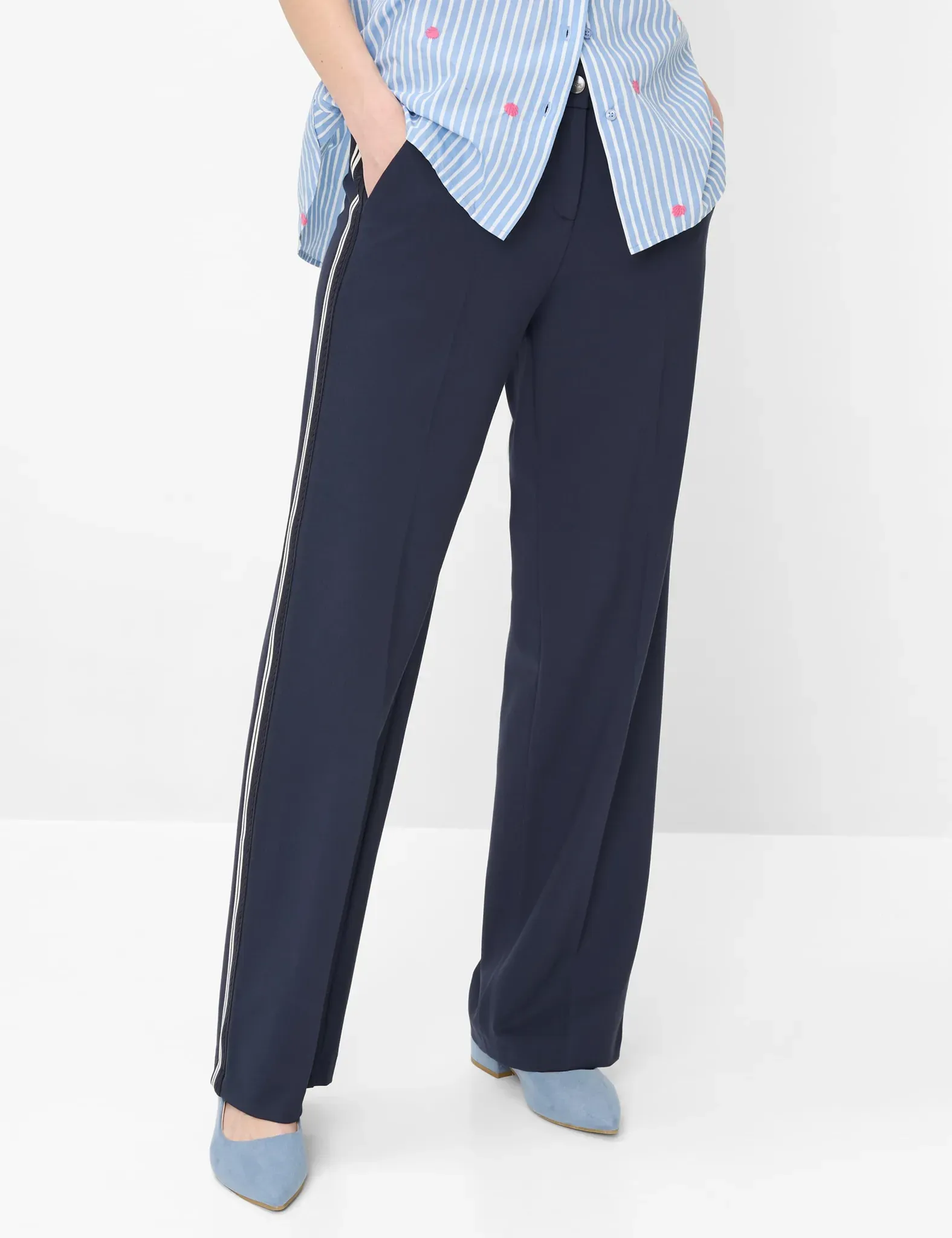 Brax Damen Palazzohose Style MAINE NAVY, dunkelblau, Gr. 40