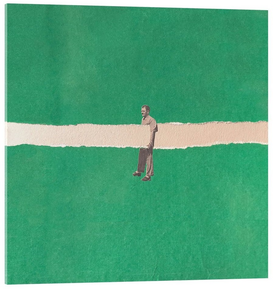 Posterlounge Acrylglasbild Carlos Quitério, unhold, Wohnzimmer Modern Illustration grün 70 cm x 70 cm
