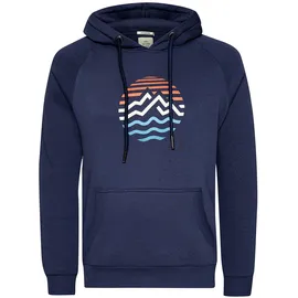 Greenbomb Hoodie Mountain Stripes Blau XL