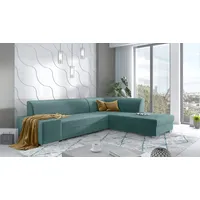 99rooms Ticino Ecksofa Velours KRONOS Türkis Rechts ohne