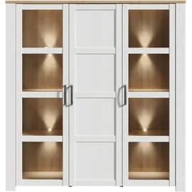 Forte Highboard Bohol 151,1 x 160,6 x 42 cm Weiß