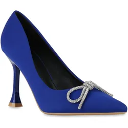 Damen Spitze Pumps in Blau