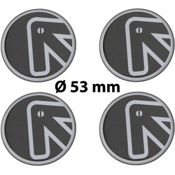 4 x Ø 53 mm Polymere Aufkleber / Pfeil / Nabenkappen, Felgendeckel