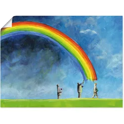 Artland Poster »Regenbogen malen«, Gruppen & Familien, (1 St.), als Leinwandbild, Wandaufkleber oder Poster in versch. Größen Artland Farbe Bild(er): blau