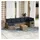 vidaXL Gartensofa-Set 8-tlg. grau Polyrattan