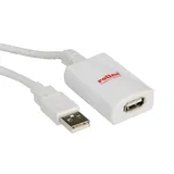 Roline USB-A auf USB-A 5 m Weiß