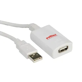Roline USB-A auf USB-A 5 m Weiß