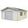 Palmako Garage Roger 23,9 m2 - 44 mm - mit Sektionaltor naturbelassen