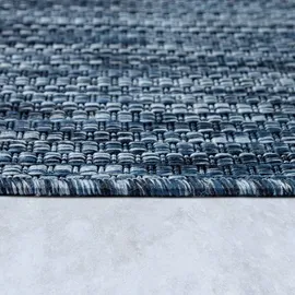 KADIMA DESIGN Unifarben Kurzflorteppich 80 x 250 cm Dunkelblau