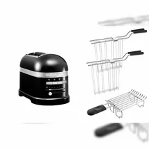 KitchenAid Artisan Toaster 5KMT2204 inkl. Brötchenaufsatz + Sandwichzange onyx