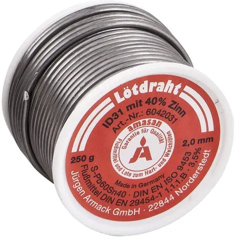 Lötdraht (Röhren-Lot) L-SN40-PB60 - 3 mm , 250 g