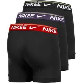 Nike Boxershorts unifarben schwarz/rot/lila L 3er Pack