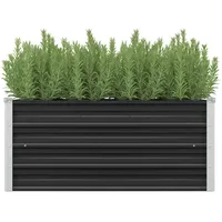 vidaXL Garten-Hochbeet verzinkter Stahl rechteckig 100 x 40 x 45 cm Anthrazit