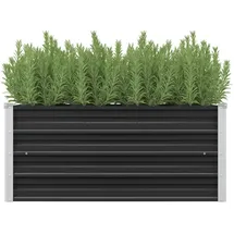 vidaXL Garten-Hochbeet verzinkter Stahl rechteckig 100 x 40 x 45 cm Anthrazit