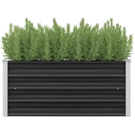 vidaXL Garten-Hochbeet verzinkter Stahl rechteckig 100 x 40 x 45 cm Anthrazit